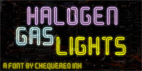 Halogen Gas Lights font素材之家精选英文字体