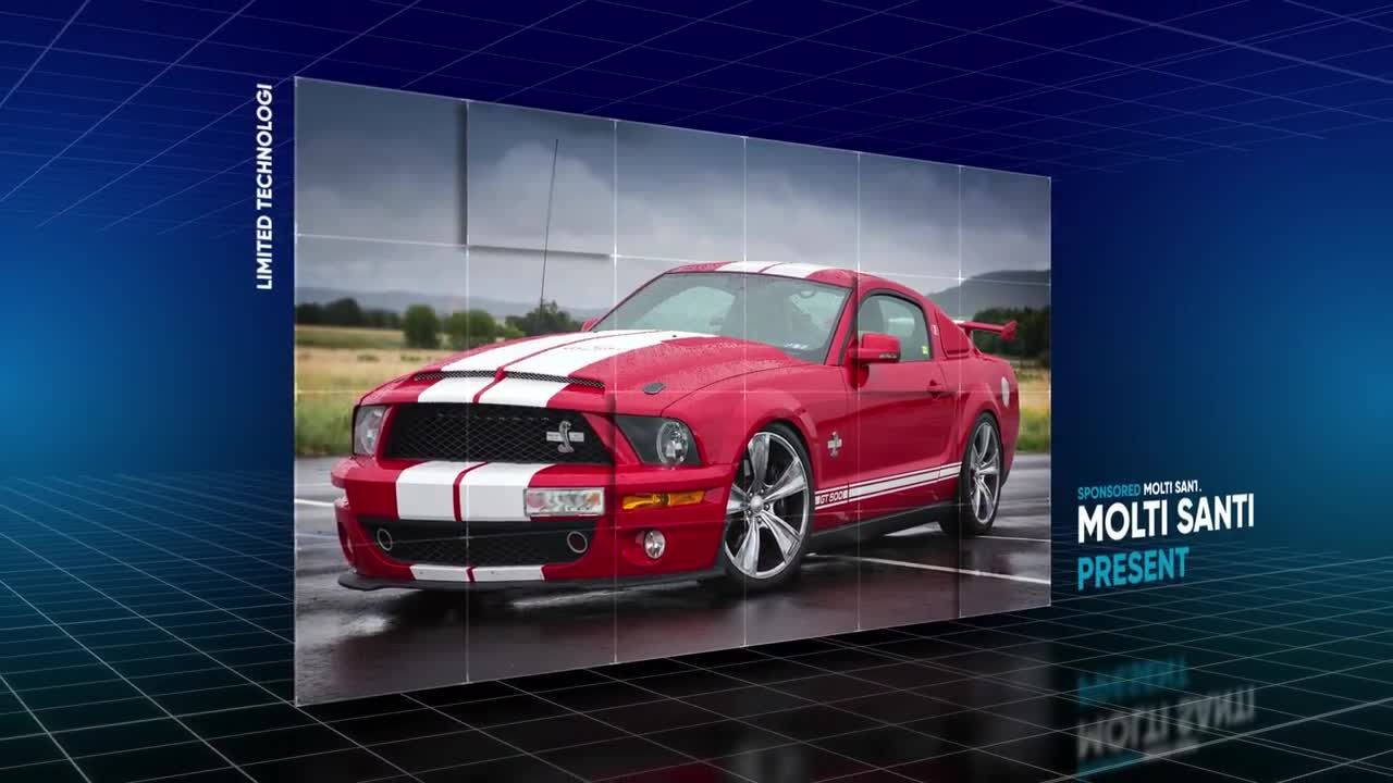 超现代的汽车展示全屏文字介绍ae模板