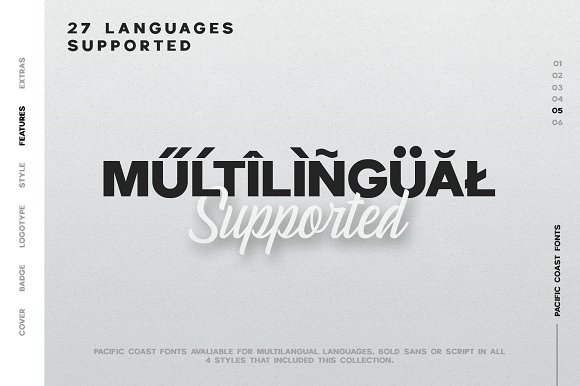 PACIFIC COAST Font + Extras插图5