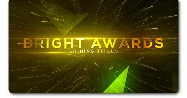 年会表彰大会视频制作奢华风格字幕动画素材库精选AE模板 Bright and Shine Awards Titles