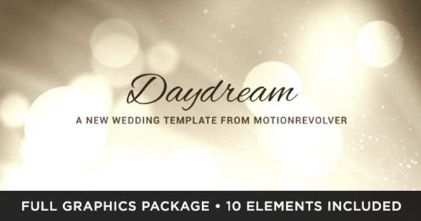 优雅梦幻婚礼婚宴开场视频素材库精选AE模板素材 Daydream Wedding