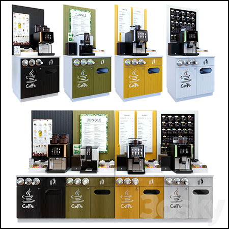 WMF咖啡店咖啡机素材之家精选3D模型