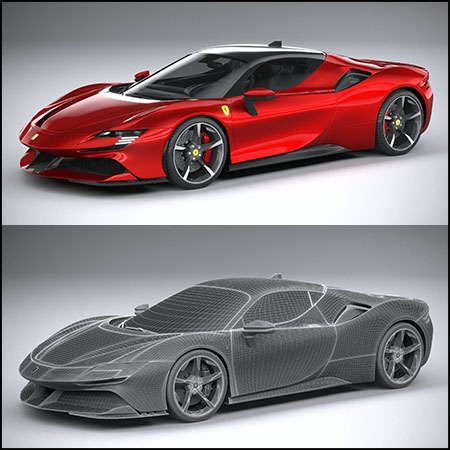 Ferrari SF90 Stradale 2021法拉利汽车FBX格式素材之家精选3D模型