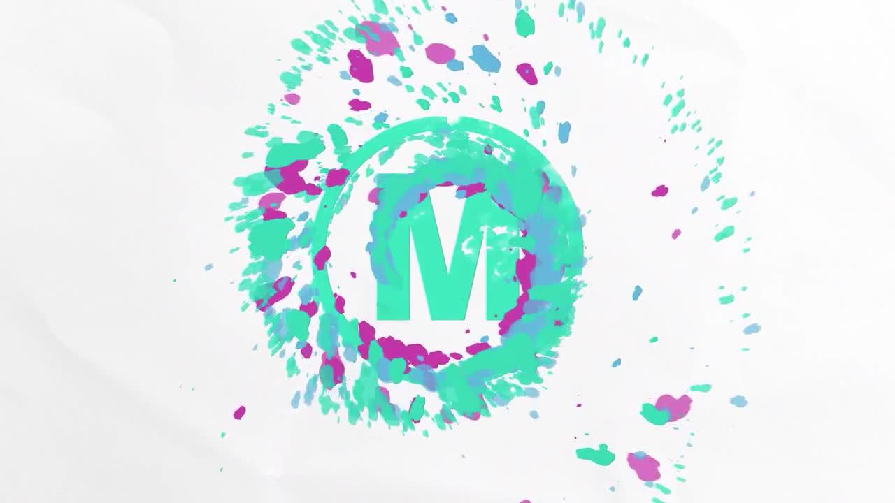 动画液态漩涡效果AE徽标模板