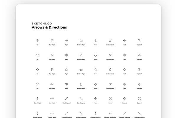箭头方向图标套装下载[Ai]