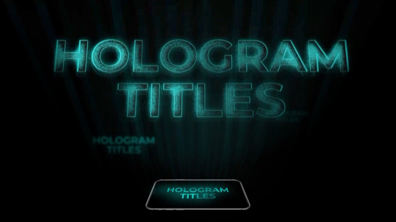 7个动画全息图标题素材库精选pr模板