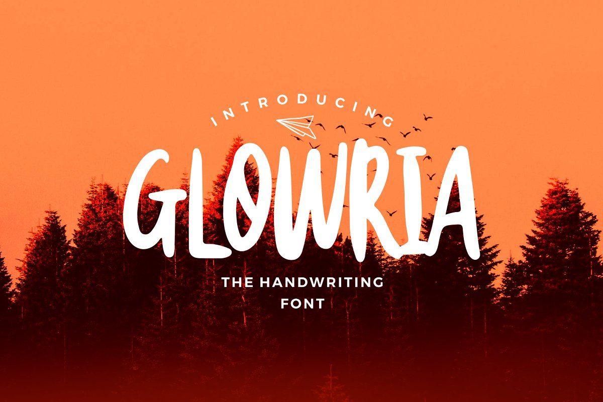 Glowria Font素材之家精选英文字体