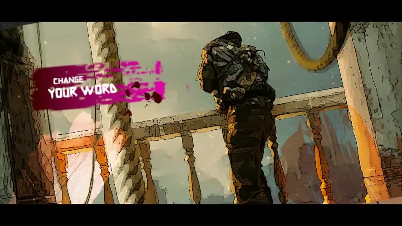 清爽风格的冻结帧幻灯片素材库精选AE模板