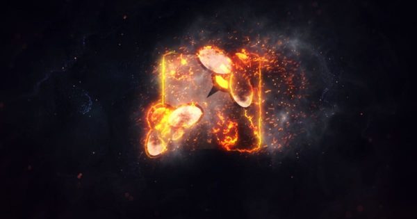 史诗火焰燃烧logo演示素材库精选AE模板 Burning Fire Logo