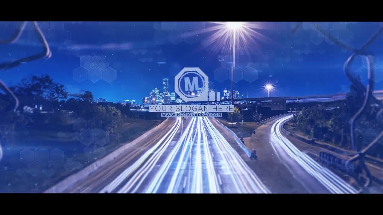 时尚六边形文字logo开场视频素材库推荐PR模板