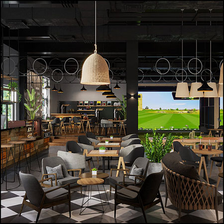 咖啡店快餐店室内场景素材之家精选3D模型By ManhBui