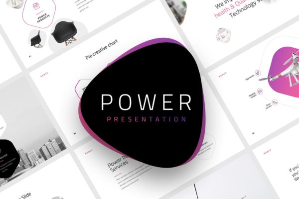 创意产品设计公司/新品发布PPT幻灯片设计模板 Power – Powerpoint Template