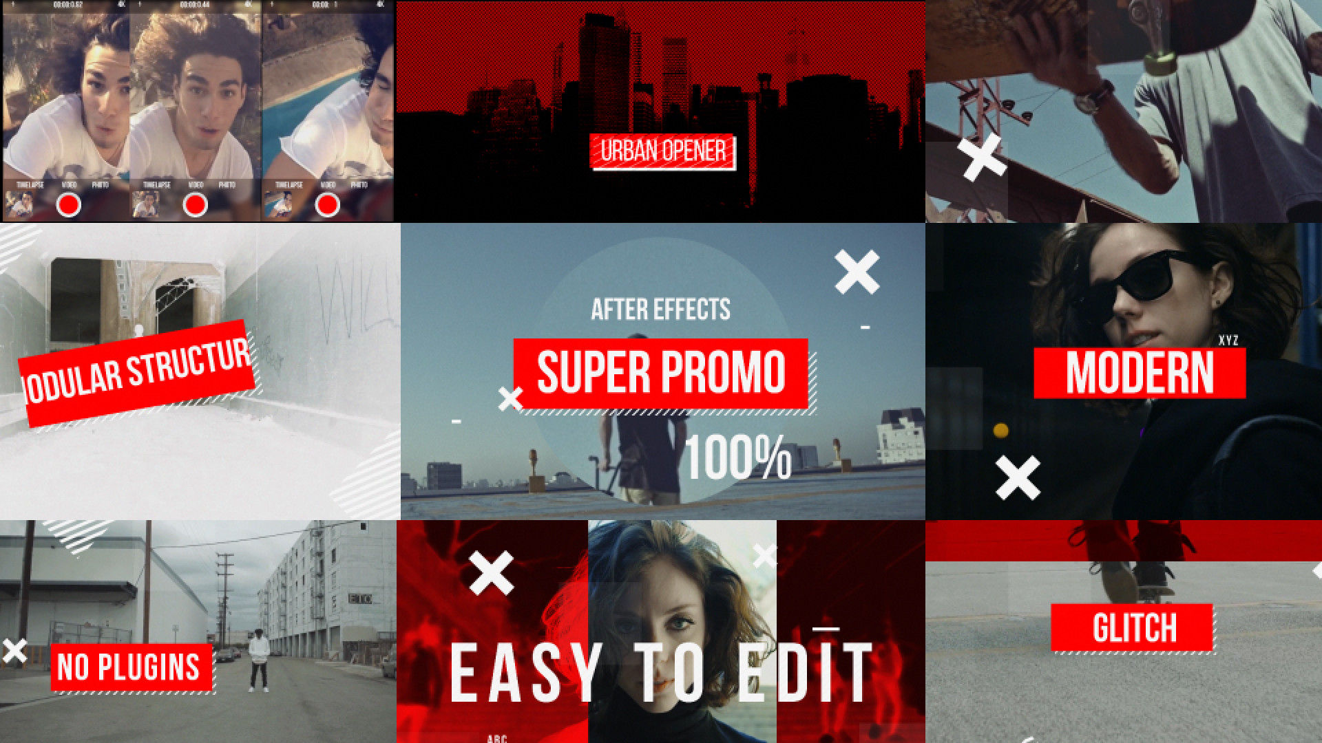 快速标题介绍城市宣传图文幻灯片展示素材库精选AE模板