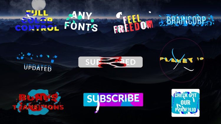 多姿多彩的卡通标题动画ae模板