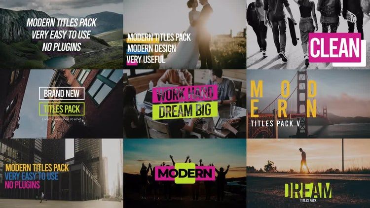 AE现代动画全屏标题模板