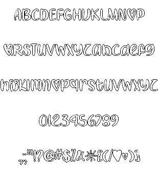 I Heart Coloring font插图2