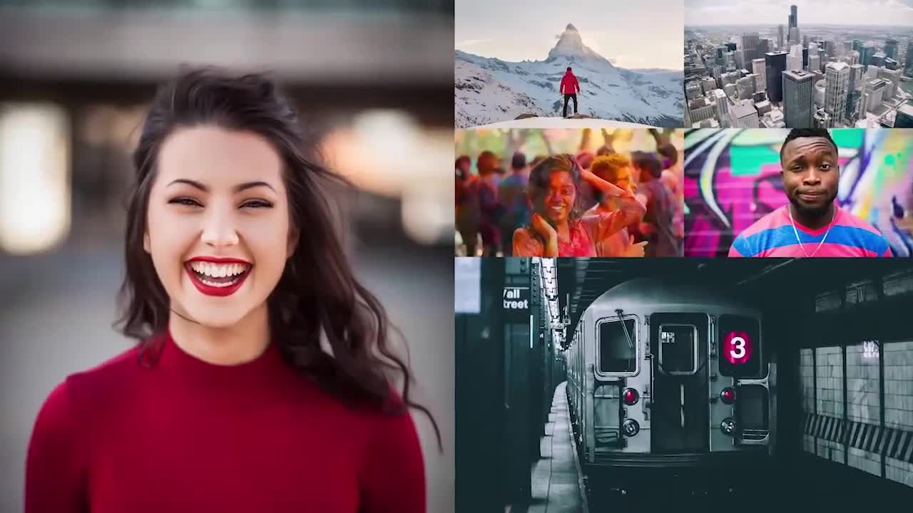 快速现代照片开场素材库精选PR模板