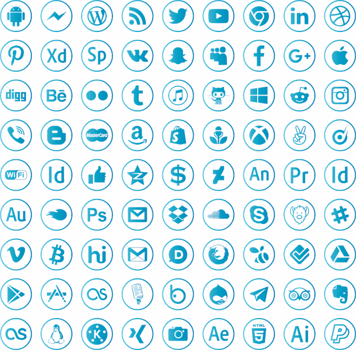 social media font插图 social media font插图