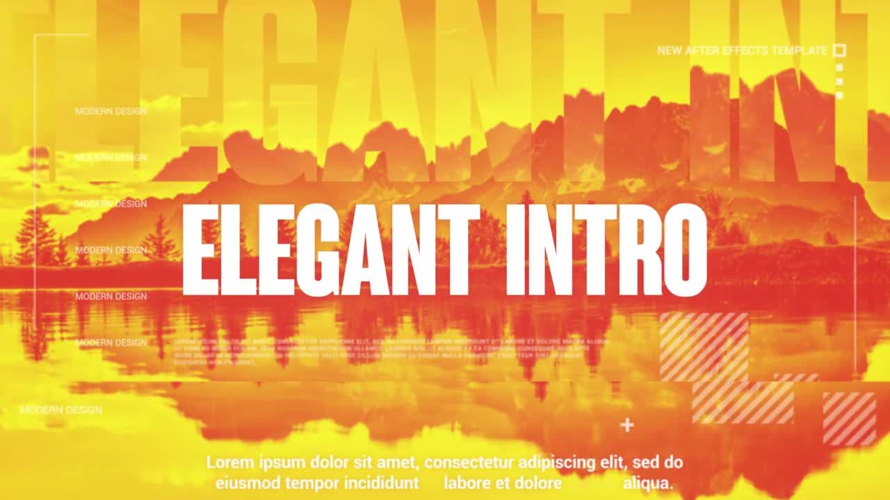 简洁优雅商务幻灯片开场素材库精选AE模板