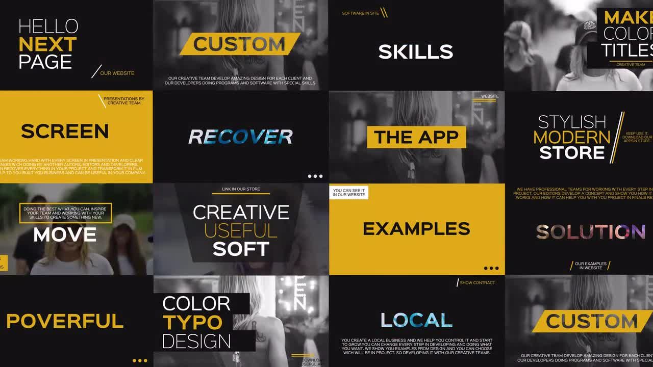 彩色标题文字排版素材库精选AE模板