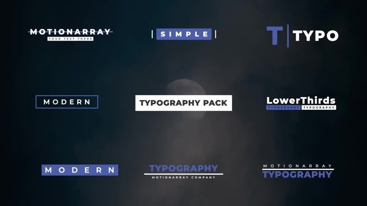 9个干净创意的标题动画素材库精选AE模板