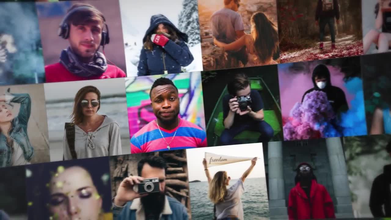 时尚动态照片胶卷logo特效动画素材库精选AE模板