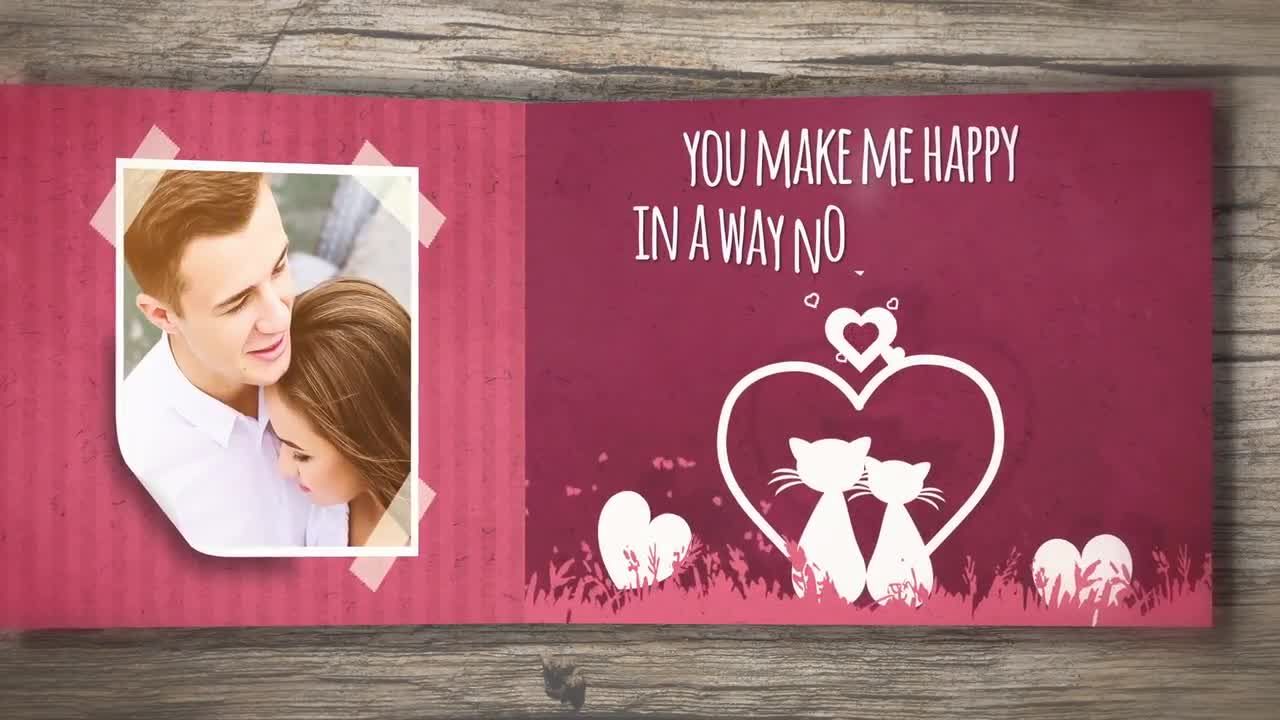 梦幻浪漫婚礼翻页相册照片展示片头素材库精选AE模板