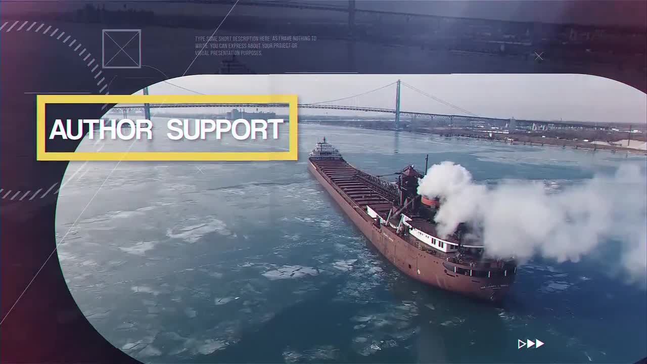 简单文本动画平滑过渡照片展示素材库精选AE模板