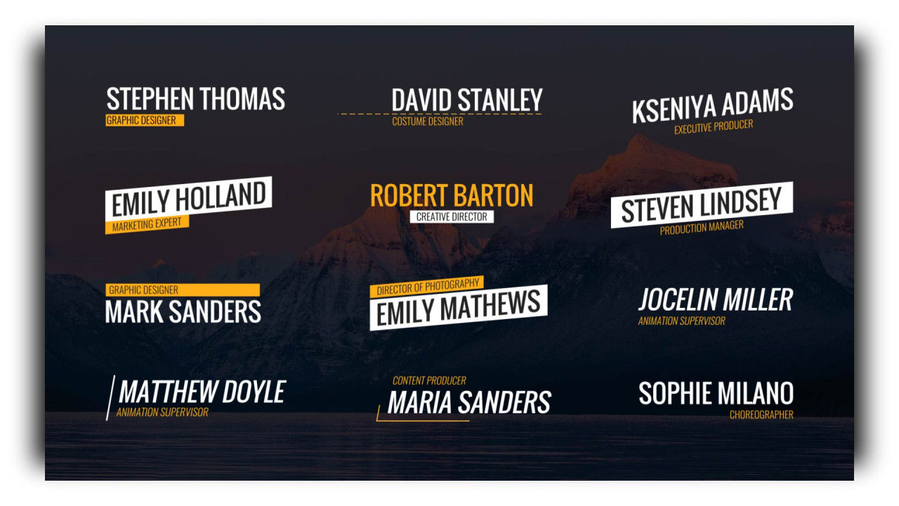 12个外观简洁动画效果的下三分之一素材库精选AE模板