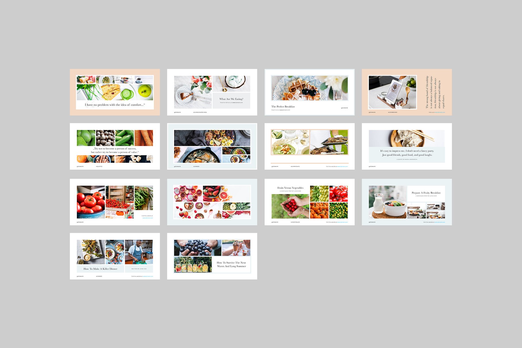 美食主题社交媒体贴图模板素材库精选 Prague Social Media Templates插图(8)