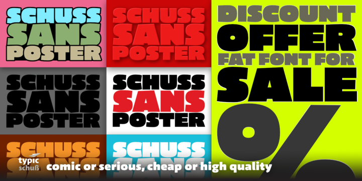 Schuss Sans CG Poster Black Font插图2