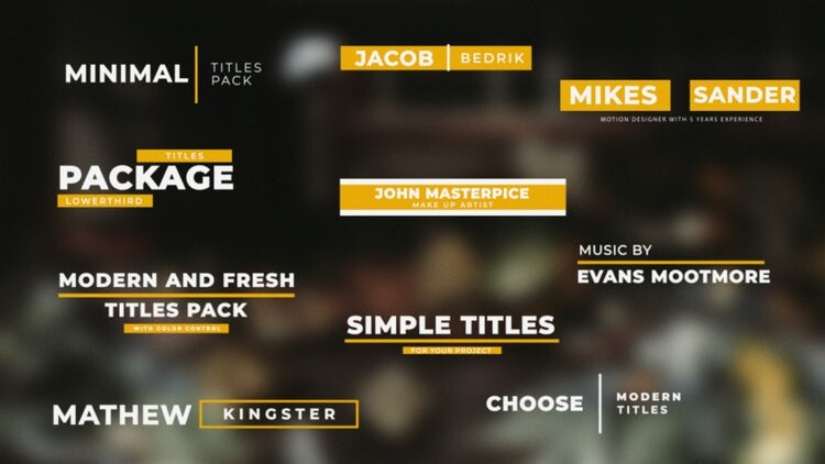 10个精美时尚的标题文本素材库精选AE模板