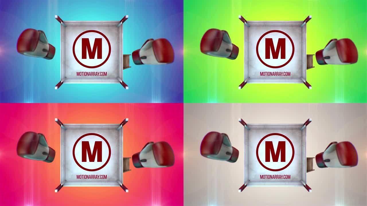 拳击体育运动logo展示动画素材库推荐PR模板