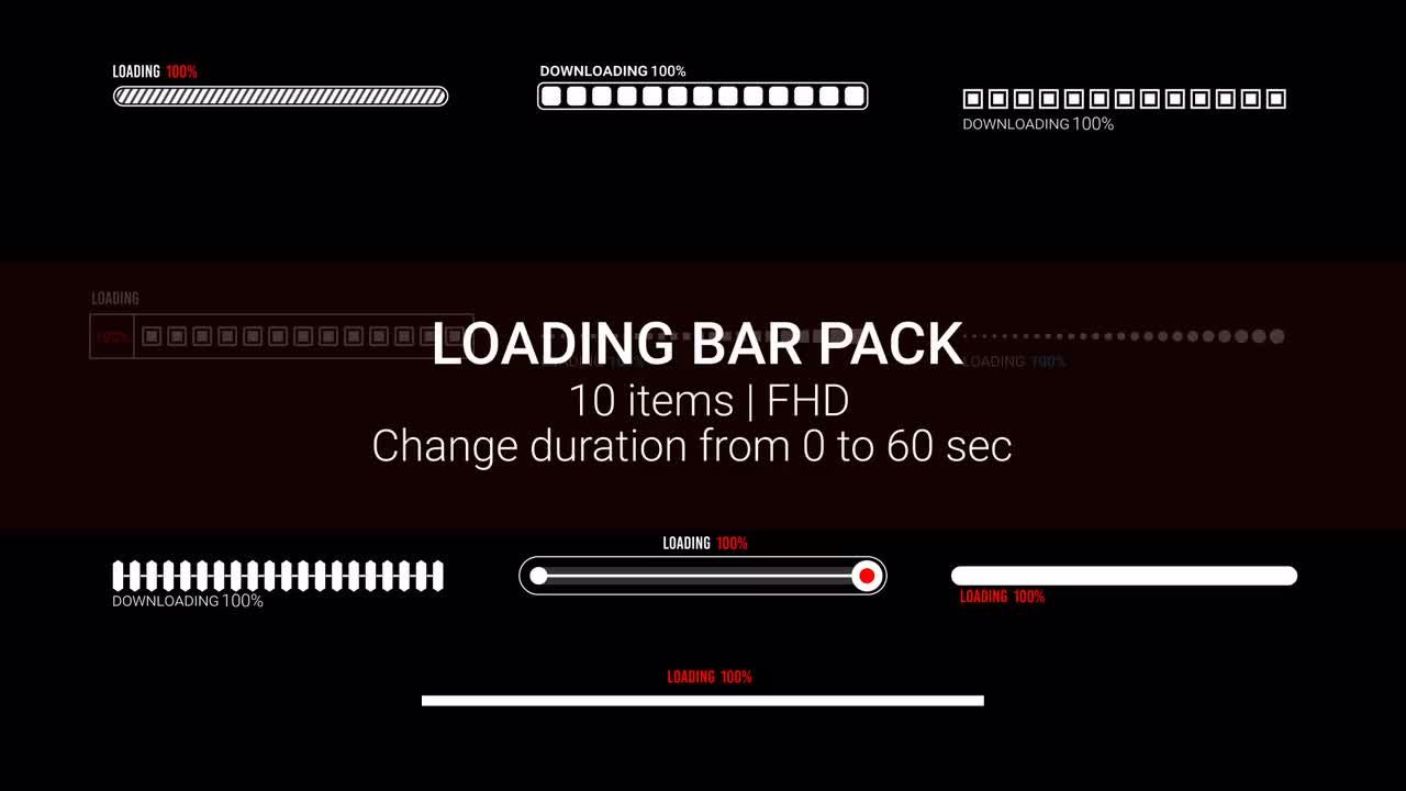 富有创意的正在加载栏展示素材库精选AE模板