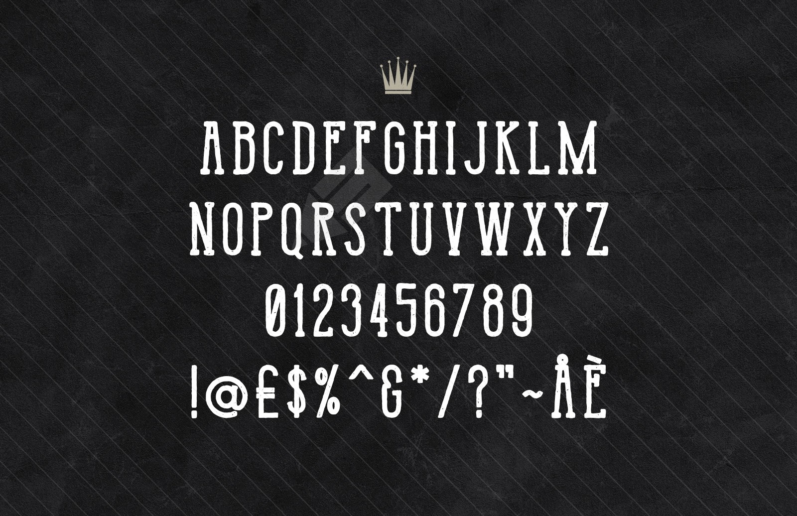 复古英文字体 Monarchy Rough – Condensed Slab Serif插图(1)