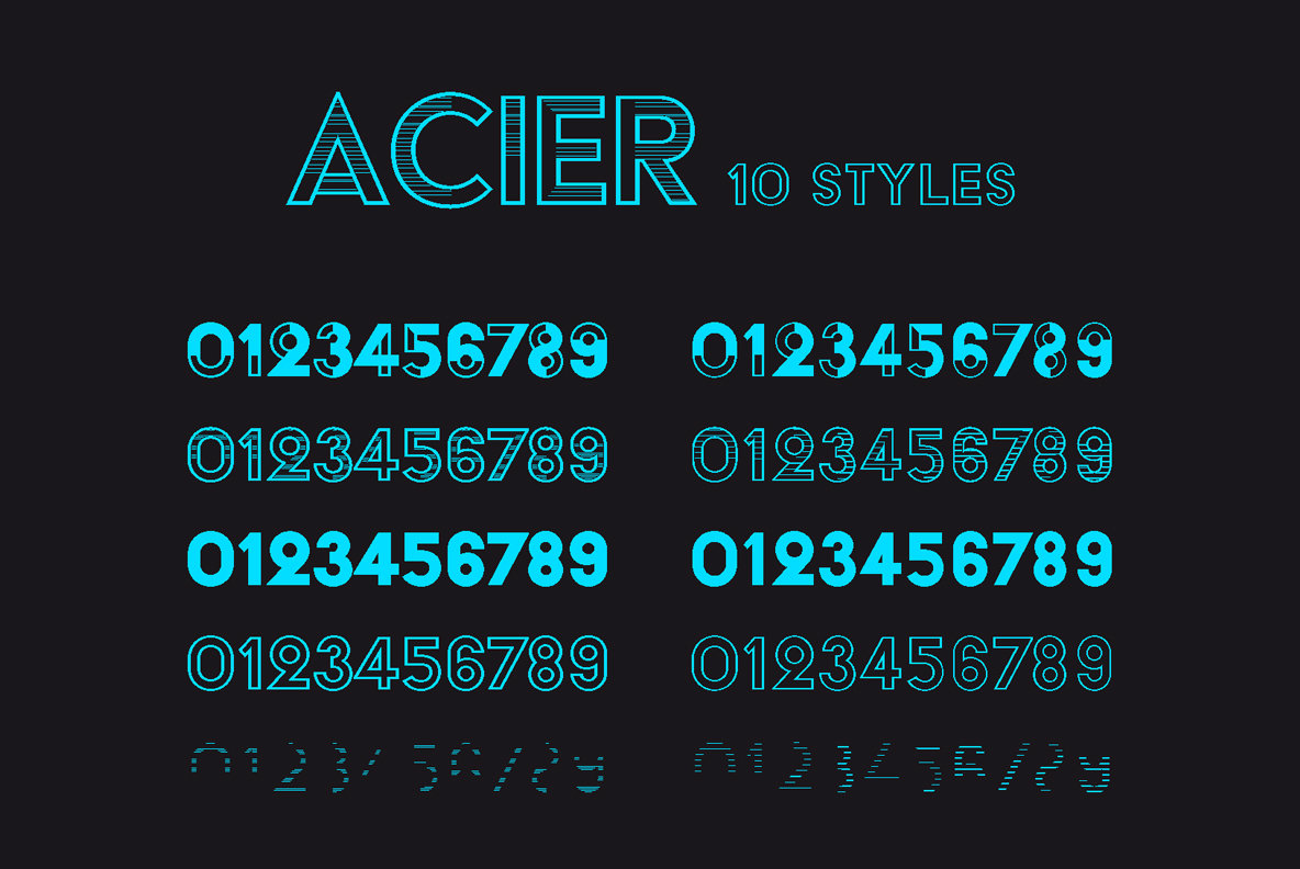 Acier Font Family插图2