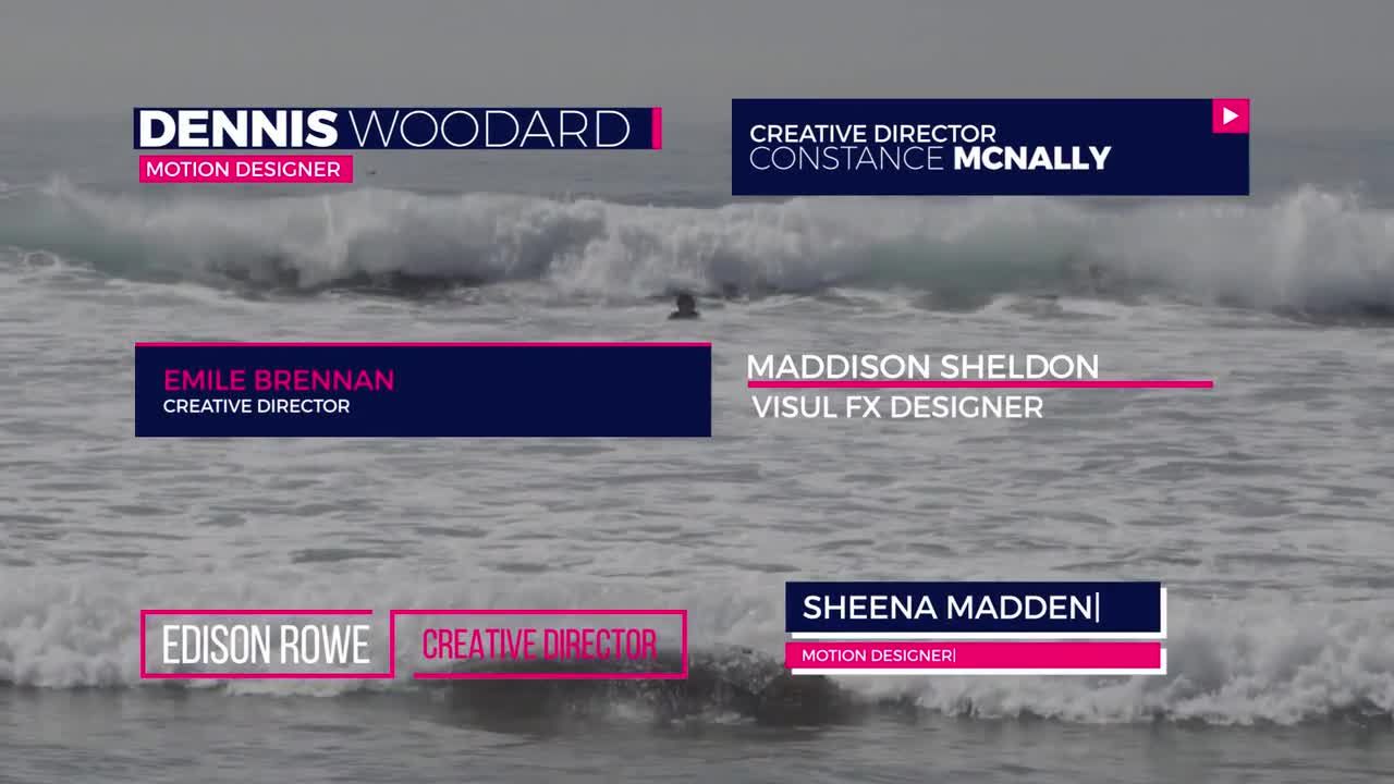 6个现代独特的低三分之二标题动画素材库精选AE模板