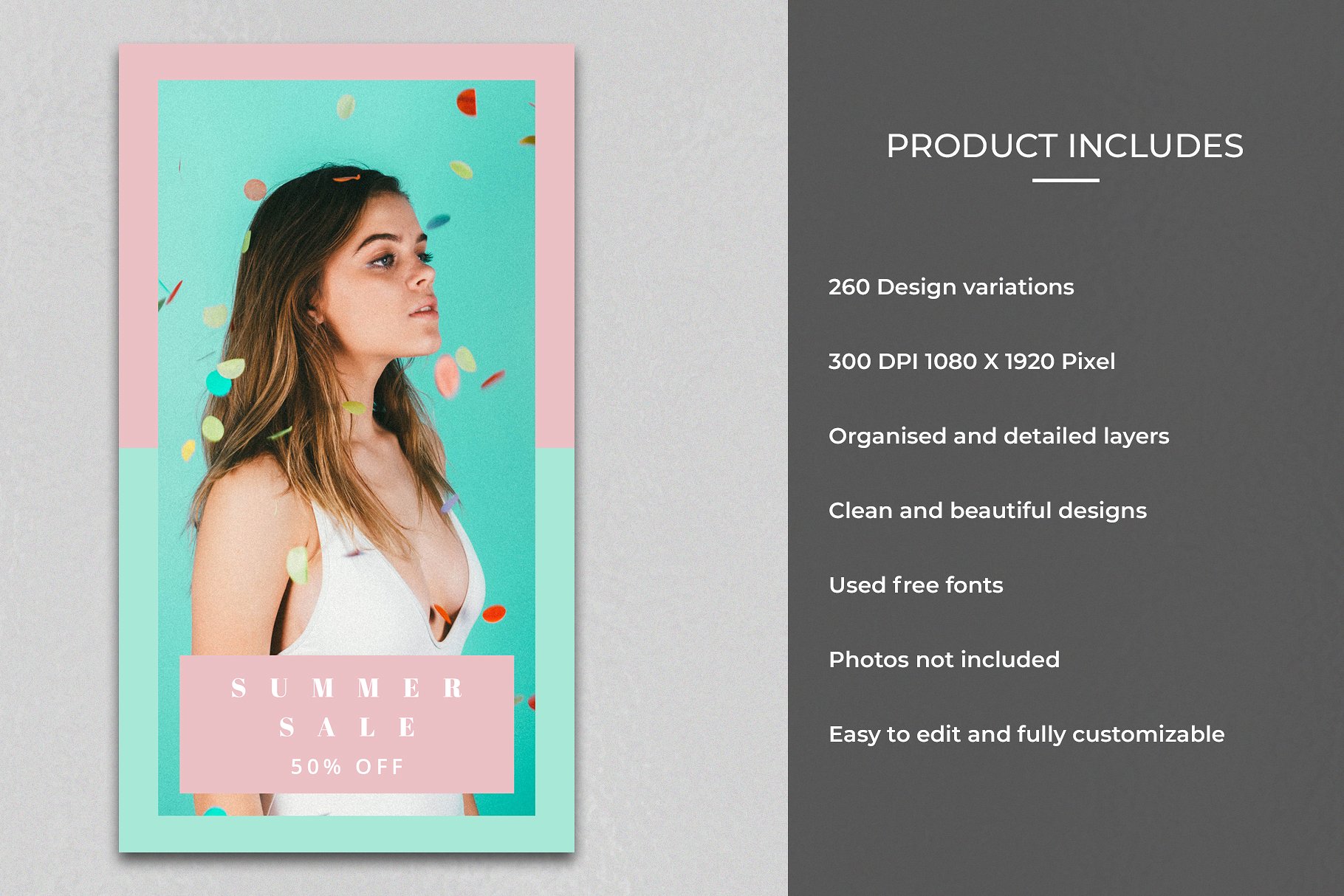 260款Instagram故事&文章贴图模板素材库精选 260 Instagram Stories & Post Bundle插图(4)