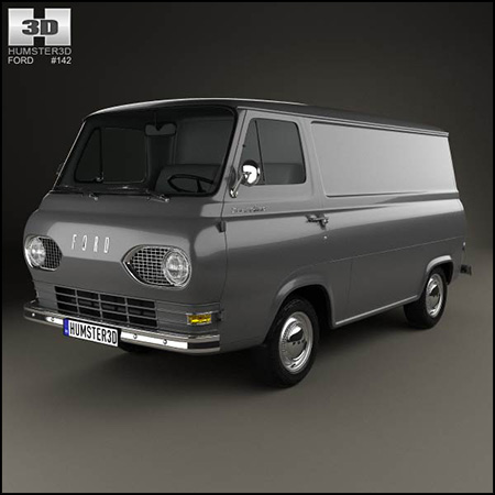 福特汽车Ford E-Series Econoline Panel Van 1961 素材之家精选3D模型
