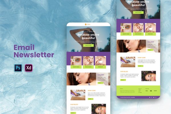 美容SPA会所推广宣传EDM邮件模板素材库精选 Spa Email Newsletter