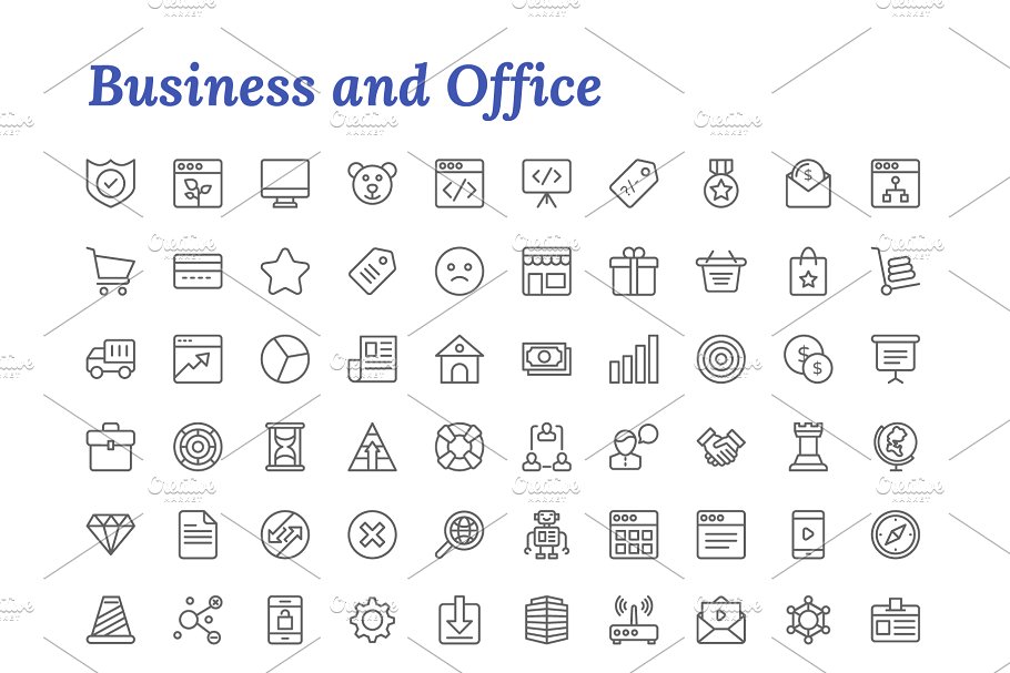 7671枚线条图标合集 7671 Line Icons插图(5)