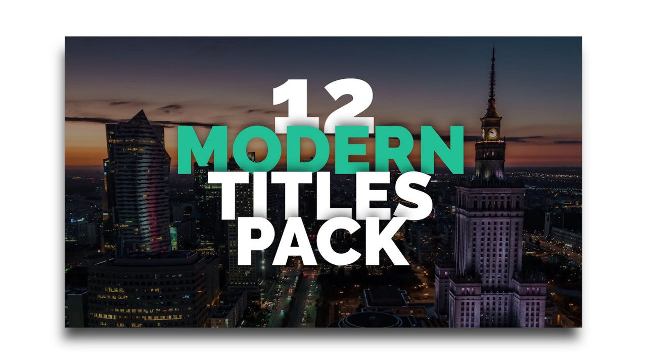 12个现代标题动画素材库推荐PR模板