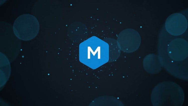 明亮活力的发光粒子轨迹展示徽标素材库精选AE模板