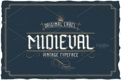 Midieval Vintage Label Typeface素材之家精选英文字体