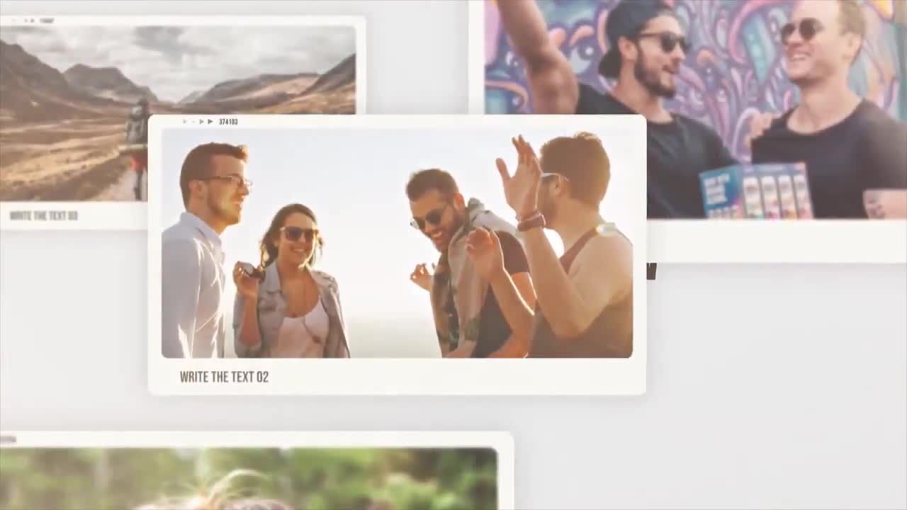 回忆纪录照片重叠错乱视频展示素材库精选AE模板