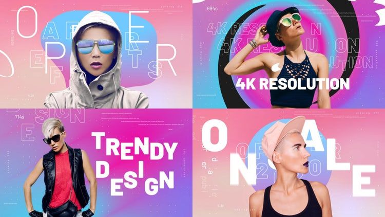 时尚乐趣的促销开场白素材库精选AE模板