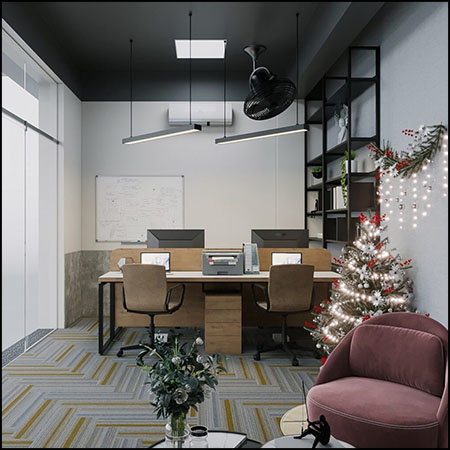 圣诞节装饰的办公室场景素材之家精选3D模型By TuanHoan
