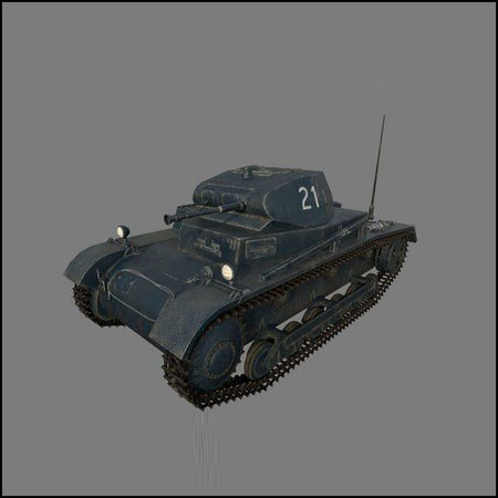 Panzer II Ausf-B德国坦克素材之家精选3D模型