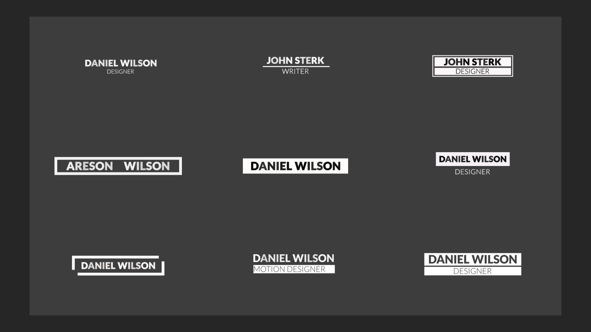 18个独特创意干净的下三分之一标题动画素材库精选AE模板