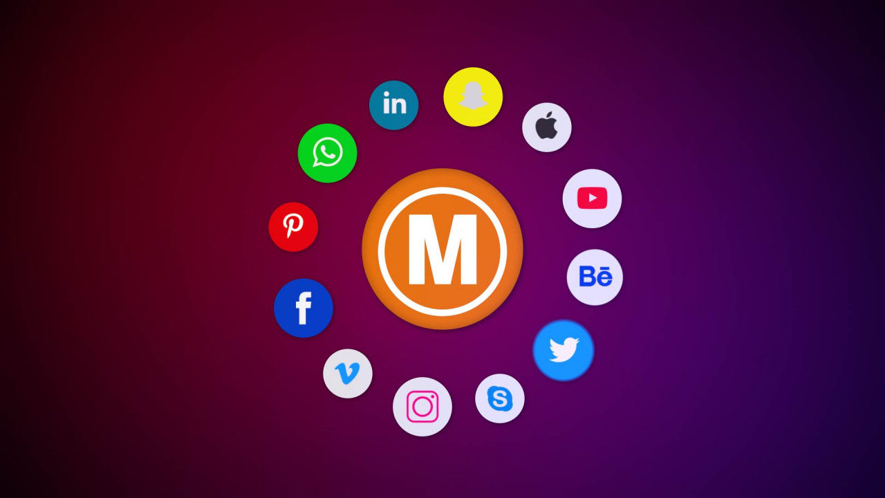 圆形徽标整洁动态动画素材库精选AE模板